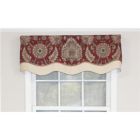 Alternate image 2 for RLF Home Wakeshire Glory Valance Indigo. 3" Rod Pocket, Layered, Trimmed. 50"W X 16"L