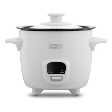 Dash Mini 16 Ounce Rice Cooker in White with Keep Warm Setting. View a larger version of this product image.