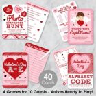 Alternate image 1 for Big Dot of Happiness Conversation Hearts - 4 Valentine's Day Games - 10 Cards Each - Gamerific Bundle