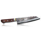 Alternate image 2 for Made in Japan   KASUMI 180 by Ginza Steel- Damascus VG10 Santoku Knife 180mm Mahogany Brown handle