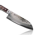 Alternate image 3 for Made in Japan   KASUMI 180 by Ginza Steel- Damascus VG10 Santoku Knife 180mm Mahogany Brown handle