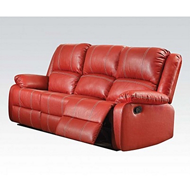 Yeah Depot Zuriel Sofa (Motion) in Red PU. View a larger version of this product image.
