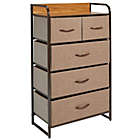 Alternate image 0 for mDesign Tall Dresser Storage Chest, 5 Fabric Drawers
