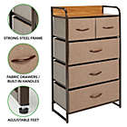 Alternate image 3 for mDesign Tall Dresser Storage Chest, 5 Fabric Drawers