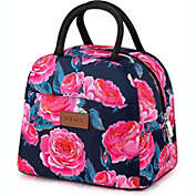 Pink Peony 11.5 in x 6.5 in x 8.5 in Lunch Box with Large Capacity RONAVO Insulated Lunch Bag 