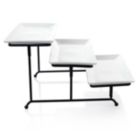 Alternate image 2 for Elama 3 Tier Rectangular Plate Porcelain Serveware Set