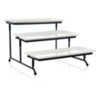 Alternate image 3 for Elama 3 Tier Rectangular Plate Porcelain Serveware Set