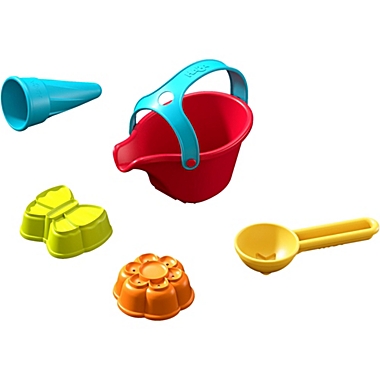 HABA Sand Toys Creative Set - 5 Piece Bundle with Watering Can, Ice Cream Cone Scoop & 2 Molds Sized for Toddlers. View a larger version of this product image.