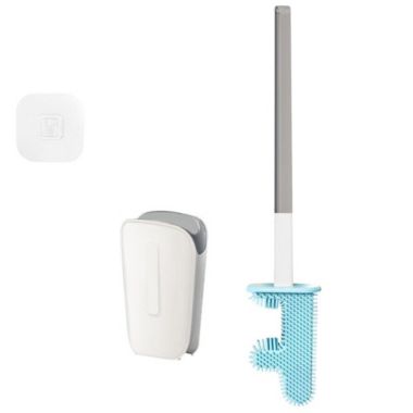 Stock Preferred No Dead Corner Cactus Wall Mounted Toilet Brush in White. View a larger version of this product image.