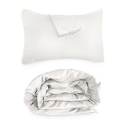 BedVoyage Luxury 100% viscose from Bamboo Duvet Cover with Shams, 3pc, Full-Queen - White
