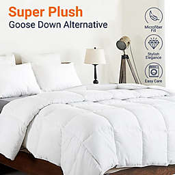 Cheer Collection Luxurious Duvet Insert   Super Plush Goose Down Alternative Queen Size White Comforter