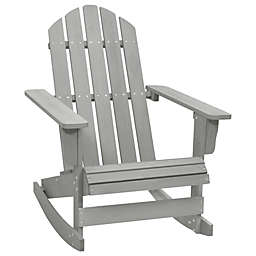 vidaXL Patio Rocking Chair Wood Gray