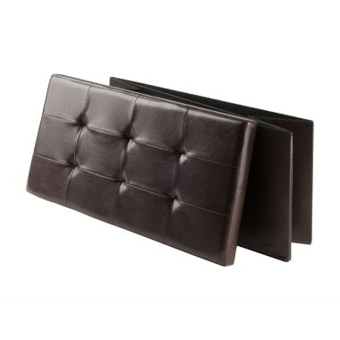 Winsome Ashford Ottoman With Storage Faux Leather. View a larger version of this product image.
