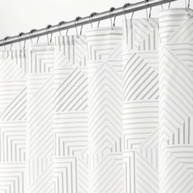 mDesign Polyester Fabric Decorative Shower Curtain. View a larger version of this product image.
