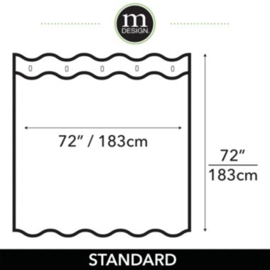mDesign Polyester Fabric Decorative Shower Curtain. View a larger version of this product image.
