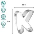 Alternate image 1 for Baker's Secret Cookie Cutter Set Stainless Steel Jumbo Size 26 Letters, Stainless Steel Heat Resistant, in Gift Packaging, Alphabet Big Letters for Baking, Silver