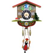 Alexander Taron 4.25" Engstler Battery-Operated Wooden Mini Cuckoo Wall Clock