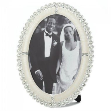 Accent Plus Oval Rhinestone Photo Frame - 5x7. View a larger version of this product image.