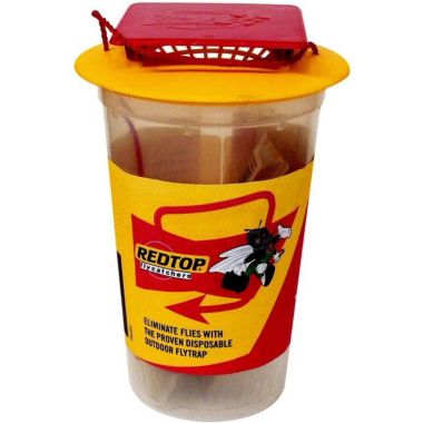 REDTOP Flycatcher Cup Trap - 100% Non-Toxic Disposable Outdoor Fly Trap - Designed to Attract Egg-Laying Females. View a larger version of this product image.