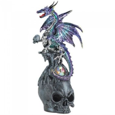 Dragon Crest Mystical Jeweled Dragon Skull Figurine. View a larger version of this product image.