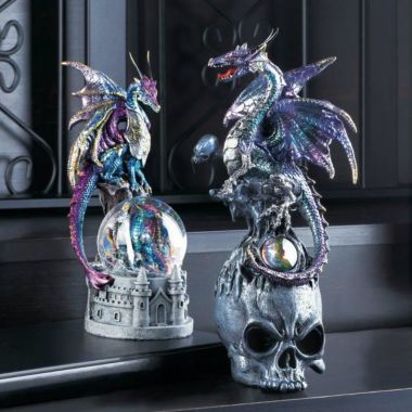 Dragon Crest Mystical Jeweled Dragon Skull Figurine. View a larger version of this product image.