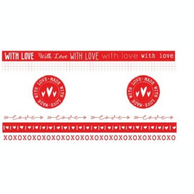 Studio Light Washi Tape RedWhite Filled With love 6 RLnr19 | Bed Bath &  Beyond