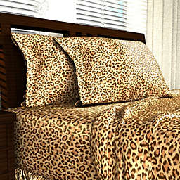 SHOPBEDDING Luxury Satin Pillowcase, Leopard Standard, Open End Pillow Cover