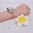 Alternate image 3 for Worryfree Gadgets Apple Watch Band 38/40/41mm, 42/44/45mm for iWatch Series 8 7 6 SE 5 4 3 2 1 - Rose Gold - 38/40/41mm - Rose Gold