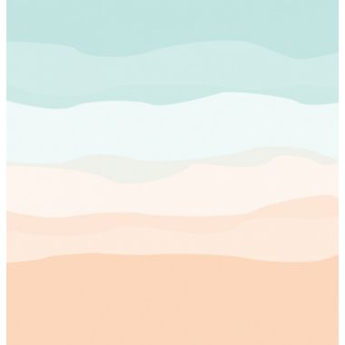 Americanflat 71" x 74" Shower Curtain, Mint Peach Abstract by Jetty Printables. View a larger version of this product image.