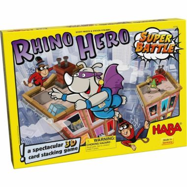 HABA Rhino Hero Super Battle - A Turbulent 3D Stacking Game Fun for All Ages (Made in Germany). View a larger version of this product image.
