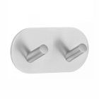 Alternate image 0 for Smedbo Design Double Hook Self Adhesive Brushed Stainless Steel B1091