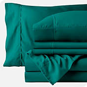Bare Home Ultra Soft Premium 1800 Microfiber Sheet Set (Includes 2 Bonus Pillowcases) (Emerald, Queen)
