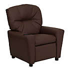 Alternate image 1 for Flash Furniture Contemporary Brown Leathersoft Kids Recliner With Cup Holder - Brown LeatherSoft