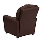 Alternate image 3 for Flash Furniture Contemporary Brown Leathersoft Kids Recliner With Cup Holder - Brown LeatherSoft