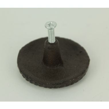 De Leon Collections Brown Cast Iron Fleur De Lis Round Cabinet Knobs or Drawer Pulls Set of 12 Western Décor. View a larger version of this product image.