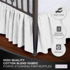 Alternate image 2 for SHOPBEDDING Ruffled Bed Skirt with Split Corners - Queen, White, 18 Inch Drop Cotton Blend Bedskirt (Available in 14 Colors) - Blissford Dust Ruffle.
