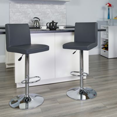 Gray Swivel Counter Stools Bed Bath, Gray Swivel Counter Height Stools With Backs