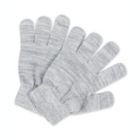 Alternate image 2 for Fab Big Girl's 2 Pc Heidi Sequined Popcorn Knit Hat & Gloves Gray Size Regular