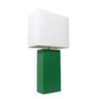Alternate image 0 for Lalia Home Lexington 21" Leather Base Modern Home Décor Bedside Table Lamp with White Rectangular Fabric Shade