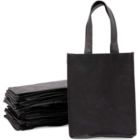 Alternate image 0 for Okuna Outpost Non Woven Tote Bags for Stores and Shopping (Black, 8 x 10 x 4 In, 24 Pack)