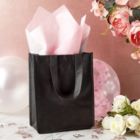 Alternate image 2 for Okuna Outpost Non Woven Tote Bags for Stores and Shopping (Black, 8 x 10 x 4 In, 24 Pack)