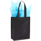Alternate image 3 for Okuna Outpost Non Woven Tote Bags for Stores and Shopping (Black, 8 x 10 x 4 In, 24 Pack)