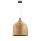 Alternate image 0 for ELE Light & Decor Reely 1-Light Brown Pendant Design Pendant Light with Rattan Shade