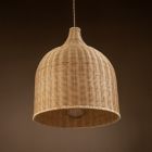 Alternate image 1 for ELE Light & Decor Reely 1-Light Brown Pendant Design Pendant Light with Rattan Shade