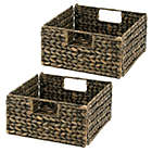 Alternate image 0 for mDesign Large Woven Hyacinth Home Storage Basket for Cube Furniture, 2 Pack