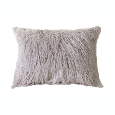 HomeRoots Decor Sheepskin Square Chair Pad Approx 15" x 15" - Grey Brisa. View a larger version of this product image.