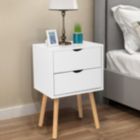 Alternate image 0 for Infinity Merch Two Drawers Bedside Table in White