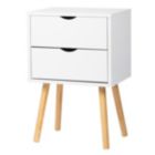 Alternate image 1 for Infinity Merch Two Drawers Bedside Table in White