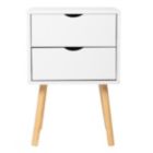 Alternate image 3 for Infinity Merch Two Drawers Bedside Table in White