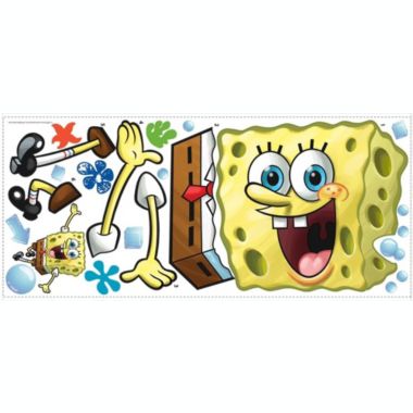 Roommates Decor Spongebob Peel And Stick Giant Wall Decal. View a larger version of this product image.